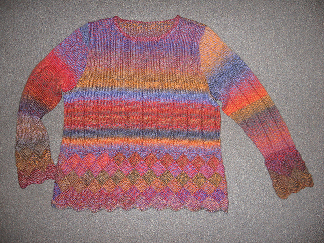 Entrelac Border Sweater