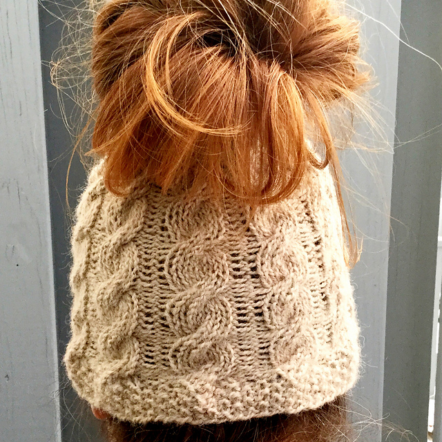 The Charlotte Cable Bun Beanie