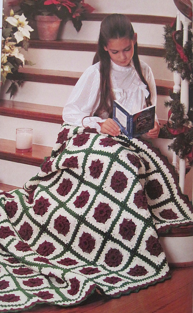 Christmas Floral Afghan