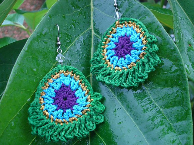Simple Peacock Earrings