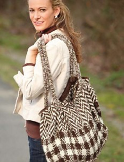 Weekender Twill & Plaid Tote
