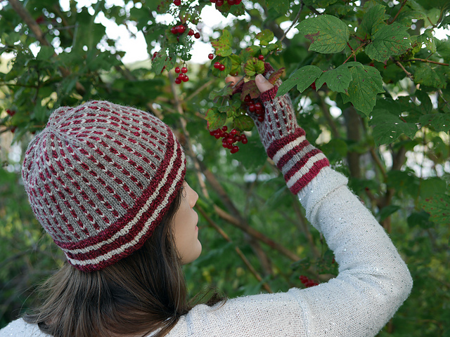 Cranberry Lattice Cap