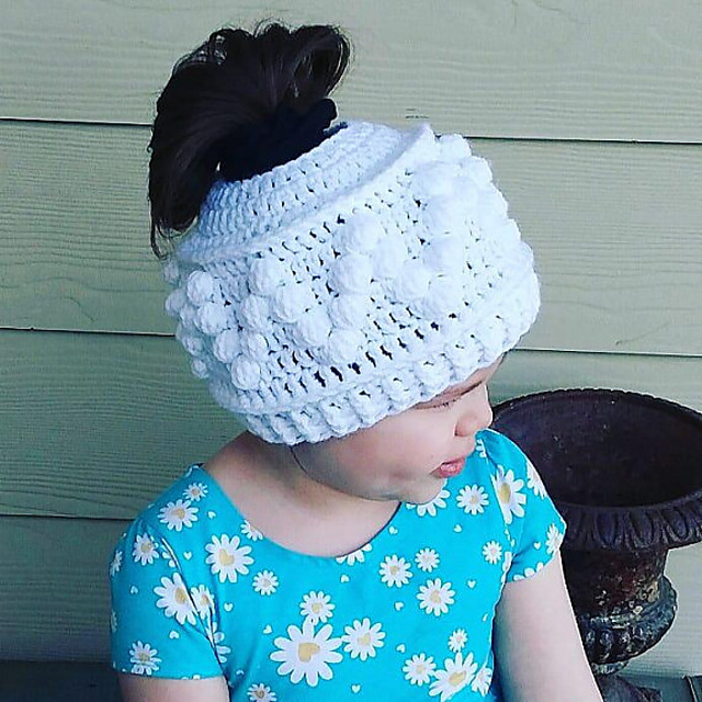Chevron Messy Bun Hat