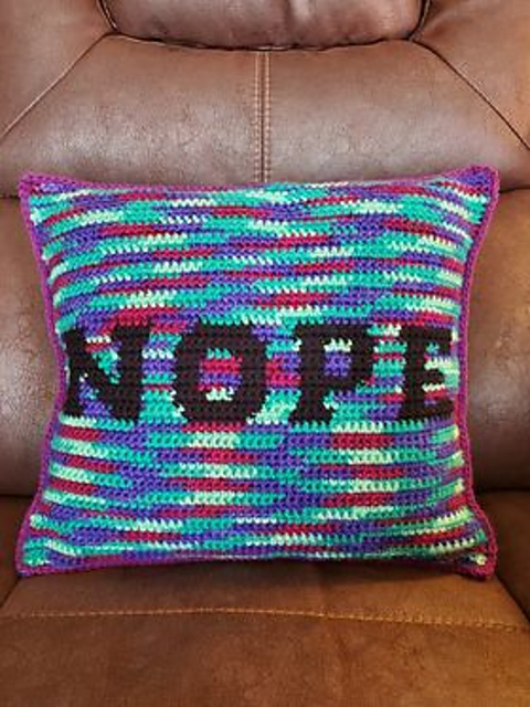 Nope Throw Pillow
