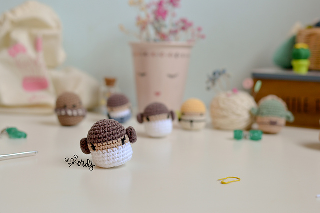 Mini Princesa Leia Amigurumi