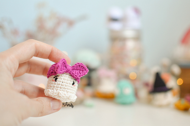Mini fantasmas amigurumi