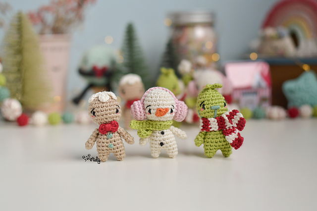 Combo 3 amigurumis de Navidad