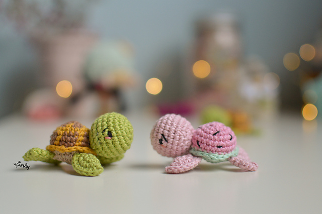 Mini tortuga marina amigurumi