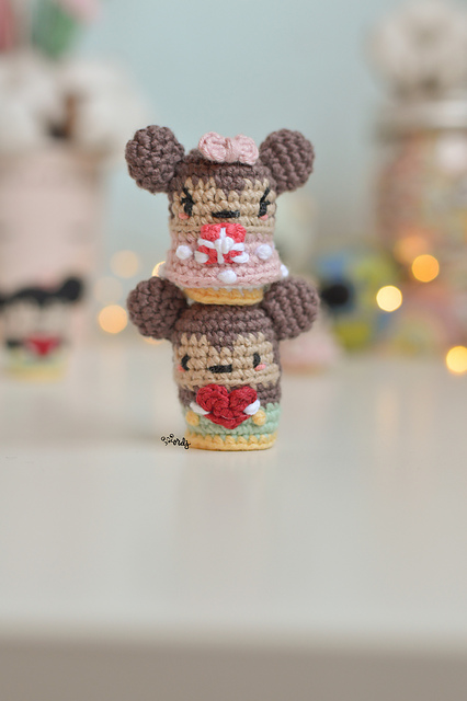 Mini Mickey y Minnie amigurumi
