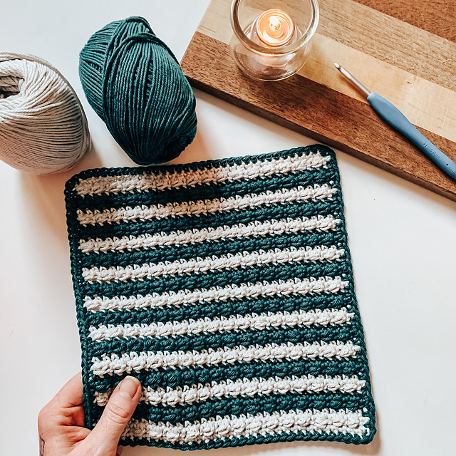 Stripey Wipey Dishcloth