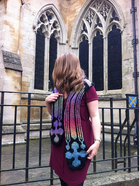 Stained Glass Window Scarf and Shawl