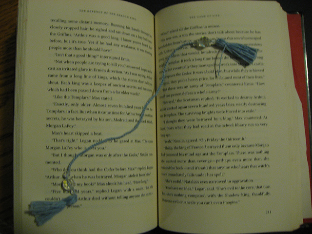 Beaded Crocheted Thong Bookmark