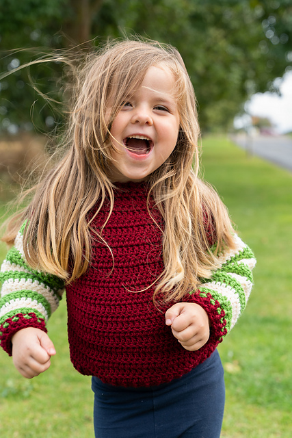 Stripy Kids Christmas Sweater