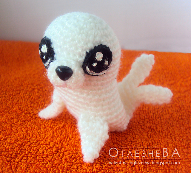 Seal pup Belek. A little crochet amigurumi.