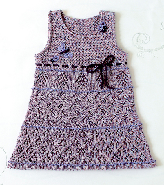 Lavender summer dress for a girl