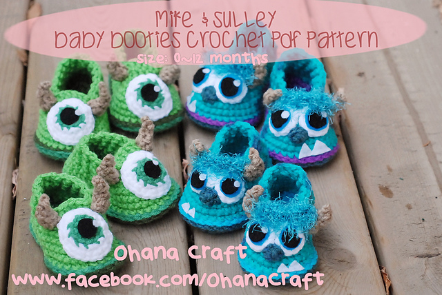 Monster Baby Booties