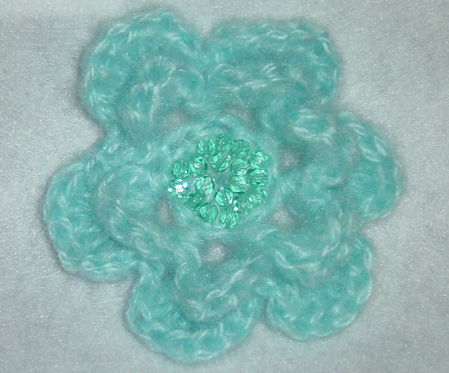 Mohair Flower Brooch