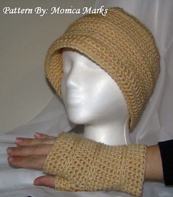 Ribbed Beanie and Fingerless Gloves Set
