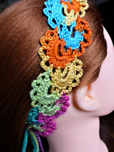 Headband "Multicolor flowers"