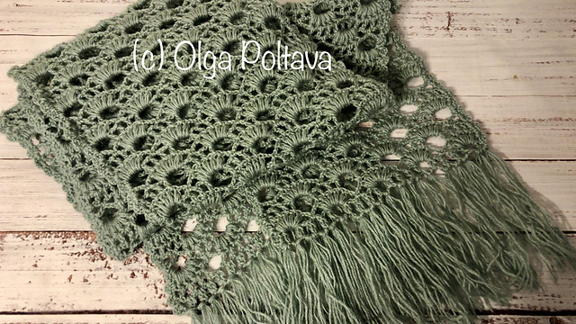 Lacy Puff Stitch Scarf