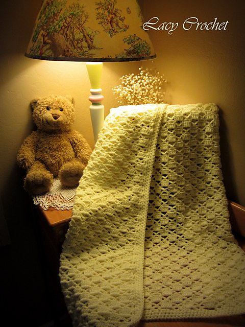 Lacy Chessboard Baby Blanket