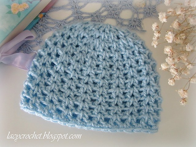 V-Stitch Newborn Beanie