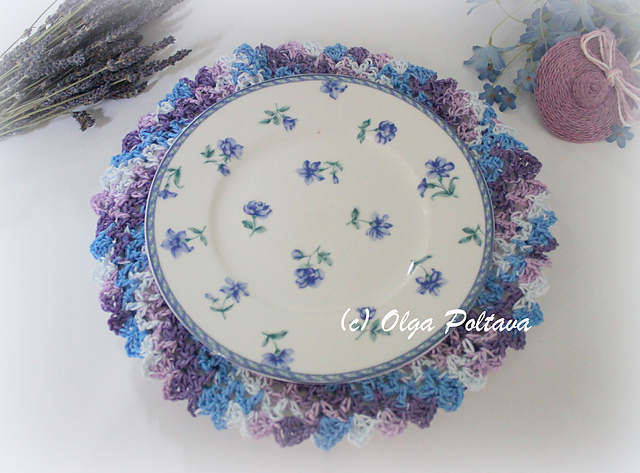 Round V Stitch Dishcloth