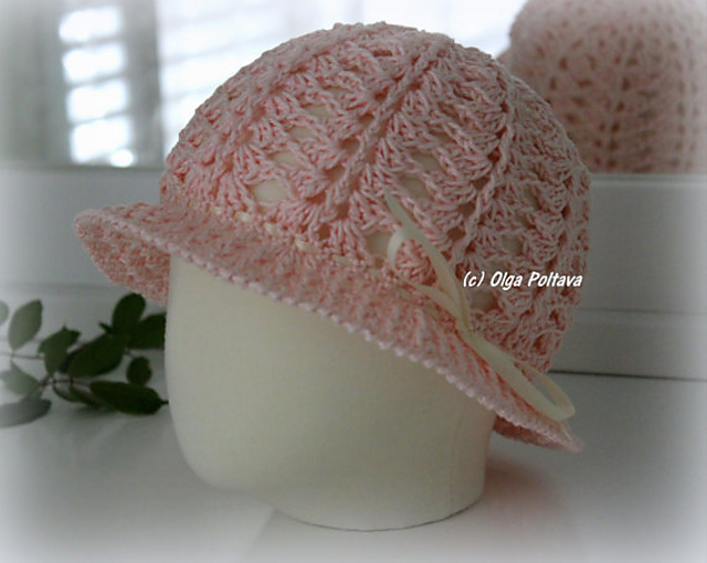 Light Pink Cloche Girls Summer Hat