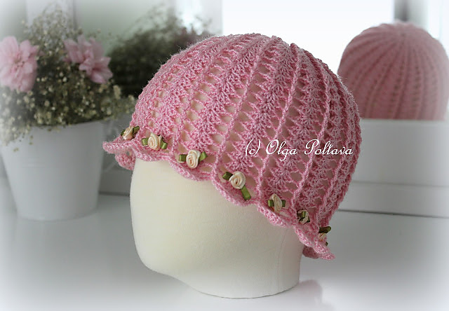 Shells and Tiny Roses Summer Hat