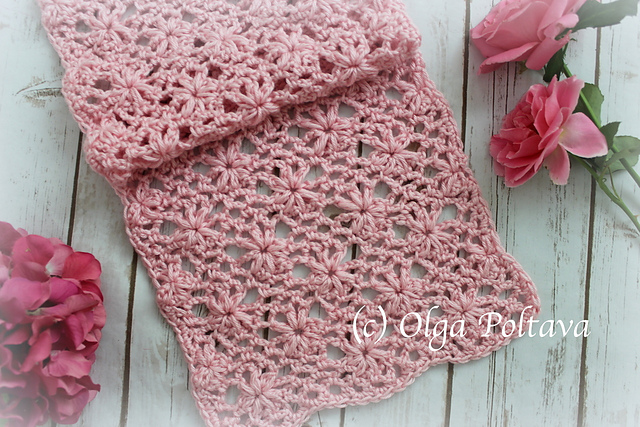 Lace with Flowers Scarf