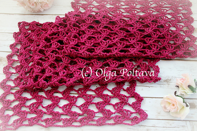 Ruby Lace Scarf