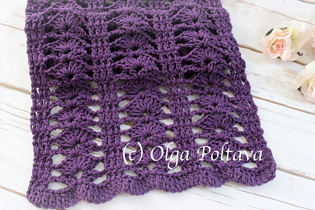 Plum Lace Scarf