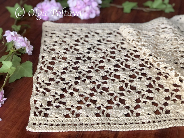 Lacy Flowers Shawl