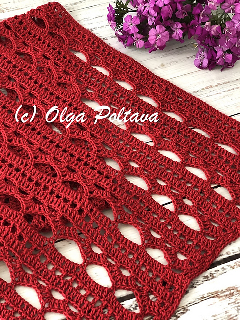 Red Lace Scarf