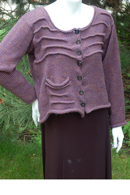 Pleated and Pocketed Cardigan