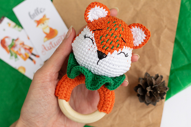 Fox baby rattle