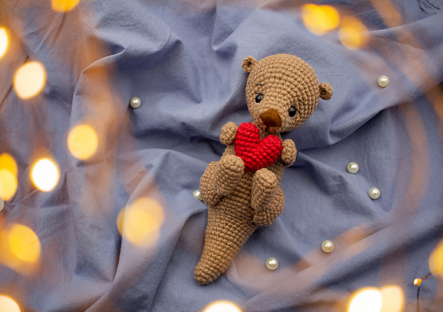 Crochet otter toy