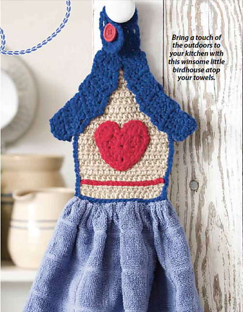 Birdhouse Towel Topper