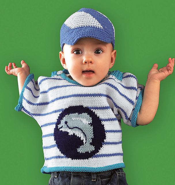 Modell 16 Delfinpullover und Cappy