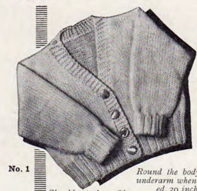 Children's Cardigan in Five Sizes