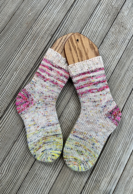 Marled Socks, She Knit
