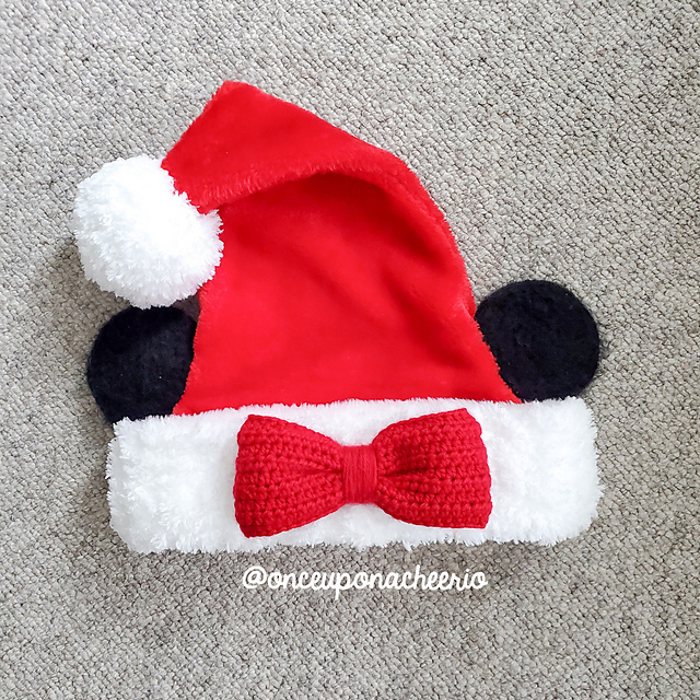 Christmas Mouse Ears Santa Hat