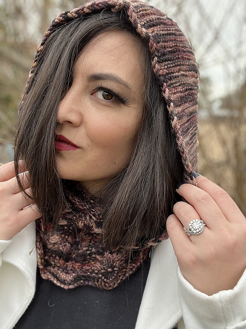 Smoky Quartz Hooded Cowl