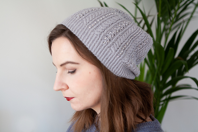 Beaded Slouch Beanie