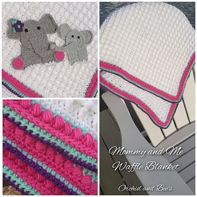 Mommy and Me Waffle Blanket