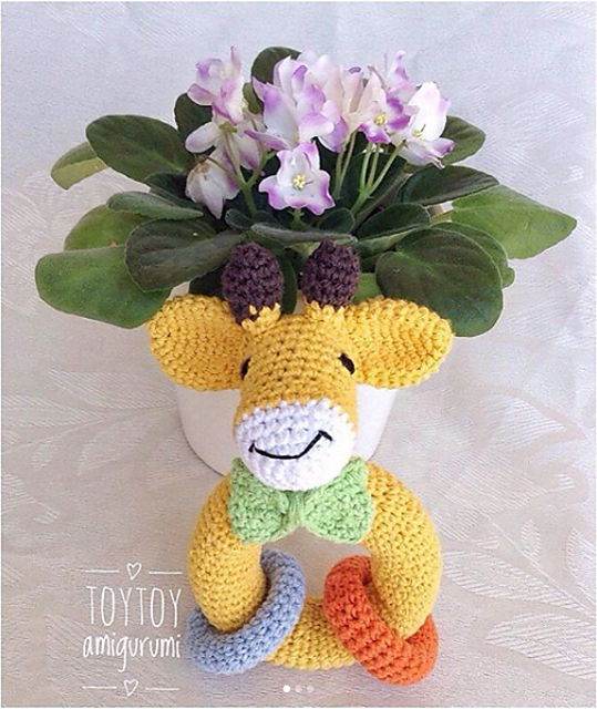 Amigurumi Halkalı Zürafa Çıngırak Yapımı