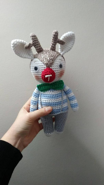 Amigurumi Kırmızı Burunlu Geyik Yapımı