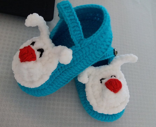 Tavşan Figürlü Bebek Patiği Yapımı
