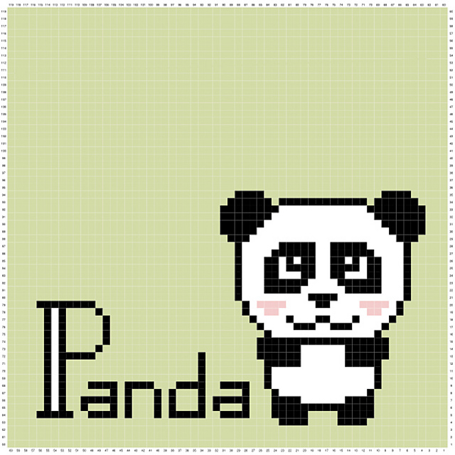 c2c Panda receiving blanket