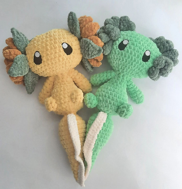 Sunflower and Succulent Axolotl